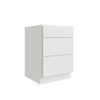 CNC CABINETRY Luxor 36" 3-Drawer Base Cabinet, Shaker White L10-DB36