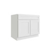 CNC CABINETRY Luxor 2-Door Base Cabinet, Ada, 5-Pc Drawer, 27"W, White L10-B27-HA-5P