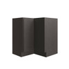 CNC CABINETRY Luxor 36" Lazy Susan Corner Cabinet, Ada, Left Hinge, Smoky Grey L02-CAR36L-HA