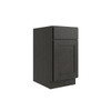 CNC CABINETRY Luxor 18" Base Cabinet, 2 Pull Out, Right Hinge, Shaker Smoky Grey L02-B18R-POS2