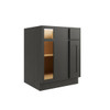 CNC CABINETRY Luxor 36" Blind Base Cabinet, Ada Height, Left Hinge, Smoky Grey L02-BLB36/39L-HA