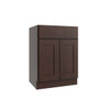 CNC CABINETRY Luxor 2-Door Base Cabinet, ADA Height, 24"W, Shaker Espresso L11-B24-HA
