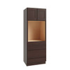CNC CABINETRY Luxor Single Oven Cabinet, 30"W X 90"H X 24"D, Shaker Espresso L11-OV3090