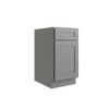CNC CABINETRY Luxor 18" Base Cabinet, Ada, 5-Pc, Right, Shaker Misty Grey L03-B18R-HA-5P