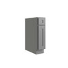 CNC CABINETRY Luxor 1-Door Base Cabinet, Ada, 5-Pc, Left, 9", Shaker Misty Grey L03-B9L-HA-5P