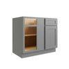CNC CABINETRY Luxor 36" Blind Base Cabinet, 5-Pc, Right, Shaker Misty Grey L03-BLB36/39R-5P