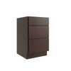 CNC CABINETRY Luxor 15" 3-Drawer Base Cabinet, Ada Height, Shaker Espresso L11-DB15-HA