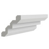 CNC CABINETRY Luxor Royal Crown Molding Rcrms, 96"L X 3.125"H, Shaker Misty Grey L03-RCRMS