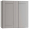 Mill's Pride Richmond Shaker Rta Wall Cabinet Double, Vesuvius Gray, 24"X36"X12" W2436-RVG
