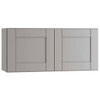 Mill's Pride Richmond Shaker Rta Wall Cabinet Double, Vesuvius Gray, 36"X12"X12" W3612-RVG