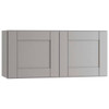 Mill's Pride Richmond Shaker Rta Wall Cabinet Double, Vesuvius Gray, 24"X12"X12" W2412-RVG