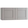 Mill's Pride Richmond Shaker Rta Wall Cabinet Double, Vesuvius Gray, 30"X18"X12" W3018-RVG
