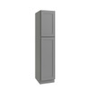 CNC CABINETRY Luxor Utility Cabinet, Left Hinge, 18"W X 84"H, Shaker Misty Grey L03-UC1824X84L