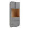 CNC CABINETRY Luxor Single Oven Cabinet, 30"W X 90"H X 24"D, Shaker Misty Grey L03-OV3090