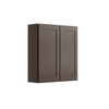 CNC CABINETRY Luxor 2-Door Wall Cabinet, 42"W X 42"H X 12"D, Shaker Espresso L11-4242