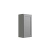 CNC CABINETRY Luxor 1-Door Wall Cabinet, 18"W X 36"H X 12"D, Shaker Misty Grey L03-1836