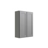 CNC CABINETRY Luxor 2-Door Wall Cabinet, 33"W X 42"H X 12"D, Shaker Misty Grey L03-3342