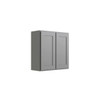 CNC CABINETRY Luxor 2-Door Wall Cabinet, 30"W X 30"H X 12"D, Shaker Misty Grey L03-3030