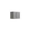 CNC CABINETRY Luxor 2-Door Wall Cabinet, 27"W X 18"H X 12"D, Shaker Misty Grey L03-2718