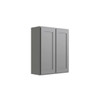CNC CABINETRY Luxor 2-Door Wall Cabinet, 27"W X 36"H X 12"D, Shaker Misty Grey L03-2736