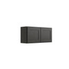 CNC CABINETRY Luxor 2-Door Wall Cabinet, 39"W X 18"H X 12"D, Shaker Smoky Grey L02-3918