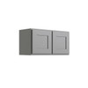 CNC CABINETRY Luxor 2-Door Wall Cabinet, 33"W X 24"H X 12"D, Shaker Misty Grey L03-3324