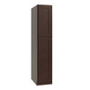 CNC CABINETRY Utility Cabinet, 3 Pull Out, Left, 18"W X 90"H, Shaker Espresso L11-UC1824X90L-POS3