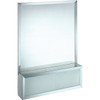 Seasons 24w X 32"H Polished Stainless Steel Cosmetic Box With Attached Mirror
