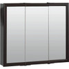 Zenith 24 In. W X 26 In. Surface-Mount Tri-View Mirror Medicine Cabinet (Espresso)