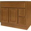 Seasons Bath Vanity Base Cabinet, 36w X 34-1/2h X 21d, Caramel Finish