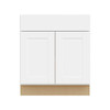 Hampton Bay 30in. W X 34.5in. H X 24in. D Shaker Assembled Base Cabinet With Drawer, Satin White