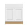 Hampton Bay 30in. W X 34.5in. H X 24in. D Hampton Raised Panel Assembled Sink Base Cabinet, Satin White