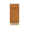 Hampton Bay 15in. W X 34.5in. H X 24in. D Hampton Raised Panel Assembled Base Cabinet With Drawer, Medium Oak