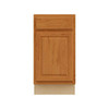 Hampton Bay 18in. W X 34.5in. H X 24in. D Hampton Raised Panel Assembled Base Cabinet With Drawer, Medium Oak