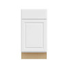Hampton Bay 18in. W X 34.5in. H X 24in. D Hampton Raised Panel Assembled Base Cabinet With Drawer, Satin White