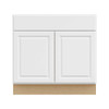 Hampton Bay 36in. W X 34.5in. H X 24in. D Hampton Raised Panel Assembled Base Cabinet With Drawer, Satin White
