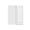Hampton Bay 24in. W X 30in. H X 12in. D Hampton Raised Panel Corner Assembled Wall Cabinet, Satin White