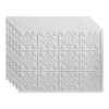 Fasade Traditional 1 Decorative Vinyl 18in X 24in Backsplash White Package Of 5