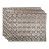 Fasade 18x24 Traditional #6 Backsplash Panel, Brushed Nickel, Package Of 5