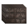 Fasade 18x24 Traditional #4 Backsplash Panel, Smoked Pewter, Package Of 5