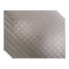 Fasade 18x24 Quilted Vinyl Backsplash Panel, Galvanized Steel, Package Of 5