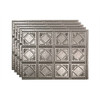 Fasade 18x24 Traditional #4 Backsplash Panel, Galvanized Steel, Package Of 5