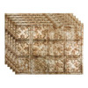 Fasade 18x24 Traditional #10 Backsplash Panel, Bermuda Bronze, Package Of 5