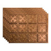 Fasade 18x24 Traditional #10 Backsplash Panel, Antique Bronze, Package Of 5