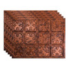 Fasade 18x24 Traditional #10 Backsplash Panel, Moonstone Copper, Package Of 5