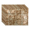 Fasade 18x24 Traditional #4 Backsplash Panel, Bermuda Bronze, Package Of 5