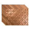 Fasade 18x24 Rings Backsplash Panel, Polished Copper, Package Of 5