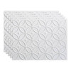 Fasade 18x24 Rings Backsplash Panel, Gloss White, Package Of 5