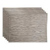 Fasade 18x24 Ripple Backsplash Panel, Brushed Nickel, Package Of 5