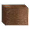 Fasade 18x24 Ripple Backsplash Panel, Oil Rubbed Bronze, Package Of 5